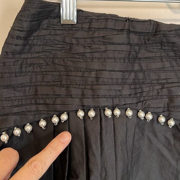 Aje Florence Pearl Trim Lightweight Poplin Ruffle Hem Mini Skirt Size 8 NWT - Picture 5 of 8
